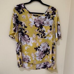 George Women's Top Floral short sleeve blouse Size 16-18